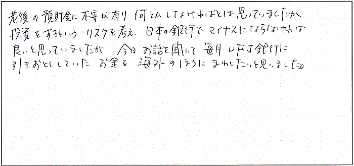 受講者の直筆アンケート３０